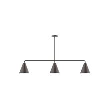 Montclair Light Works MSN420-51 - 3-Light Jynx Linear Pendant, Architectural Bronze