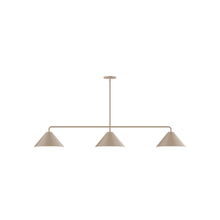 Montclair Light Works MSN422-18 - 3-Light Pinnacle Linear Pendant, Clay