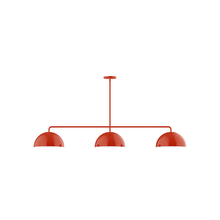 Montclair Light Works MSN432-26 - 3-Light Arcade Linear Pendant, Vermillion