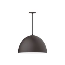 Montclair Light Works PEB213-57-44-C21 - 22" XL Choices Deep Dome Shade, medium base, white cord with canopy, Bronze Matte