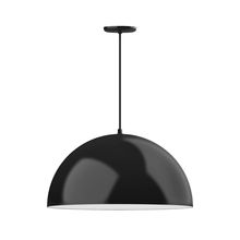 Montclair Light Works PEB229-41-44-C21 - 24" XL Choices Shallow Dome Shade, medium base, white cord with canopy, Black
