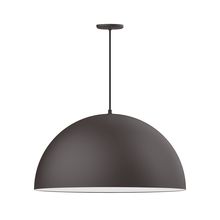 Montclair Light Works PEB230-57-44 - 30" XL Choices Shallow Dome Shade, medium base, black cord with canopy, Bronze Matte