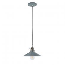 Montclair Light Works PEB404-40-96 - Uno 10" Pendant,  Slate Gray with Brushed Nickel hardware