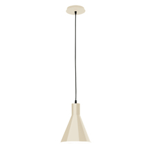 Montclair Light Works PEB416-16-C21 - 8" Jerome shade, white cord with canopy, Cream