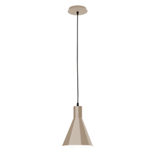 Montclair Light Works PEB416-18 - 8" Jerome shade, black cord with canopy, Clay