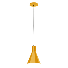 Montclair Light Works PEB416-21-C21 - 8" Jerome shade, white cord with canopy, Bright Yellow