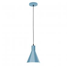Montclair Light Works PEB416-54-C21 - 8" Jerome shade, white cord with canopy, Light Blue