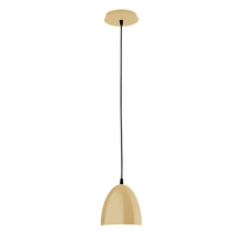 Montclair Light Works PEB417-17 - 6" Jill shade, black cord with canopy, Ivory