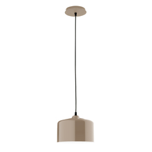 Montclair Light Works PEB419-18 - 8.5" Julia shade, black cord with canopy, Clay