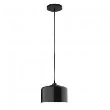 Montclair Light Works PEB419-41-C21 - 8.5" Julia shade, white cord with canopy, Black