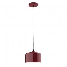 Montclair Light Works PEB419-55-C21 - 8.5" Julia shade, white cord with canopy, Barn Red
