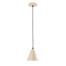 Montclair Light Works PEB420-16-C21 - 8" Jynx shade, white cord with canopy, Cream