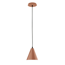 Montclair Light Works PEB420-19 - 8" Jynx shade, black cord with canopy, Terracotta