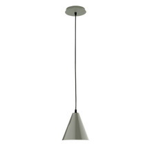 Montclair Light Works PEB420-24-C21 - 8" Jynx shade, white cord with canopy, Moss Green