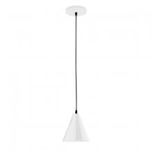 Montclair Light Works PEB420-44-C21 - 8" Jynx shade, white cord with canopy, White