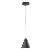 Montclair Light Works PEB420-51 - 8" Jynx shade, black cord with canopy, Architectural Bronze