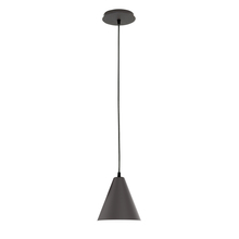 Montclair Light Works PEB420-57-C21 - 8" Jynx shade, white cord with canopy, Bronze Matte