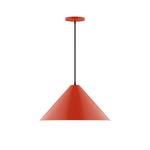 Montclair Light Works PEB423-26 - 18" Pinnacle Pendant, Vermillion