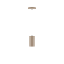 Montclair Light Works PEB425-18-C21 - 3.5" x 6" Beam Pendant, white cord with canopy, Clay