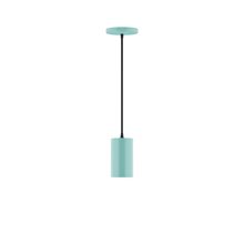 Montclair Light Works PEB425-48-C21 - 3.5" x 6" Beam Pendant, white cord with canopy, Sea Green