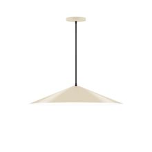 Montclair Light Works PEB429-16-C21 - 24" Vessel Pendant, white cord with canopy, Cream