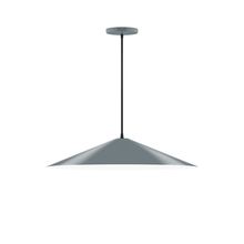 Montclair Light Works PEB429-40-C21 - 24" Vessel Pendant, white cord with canopy, Slate Gray