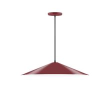 Montclair Light Works PEB429-55-C21 - 24" Vessel Pendant, white cord with canopy, Barn Red