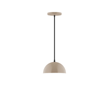 Montclair Light Works PEB431-18-C21 - 8" Arcade Pendant, white cord with canopy, Clay