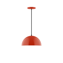 Montclair Light Works PEB432-26 - 12" Arcade Pendant, Vermillion