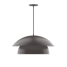 Montclair Light Works PEBX447-57-C21 - 24" Nest Pendant, white cord with canopy, Bronze Matte