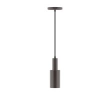 Montclair Light Works PEBX450-51-C21 - 3.5" Spark Pendant, white cord with canopy, Architectural Bronze