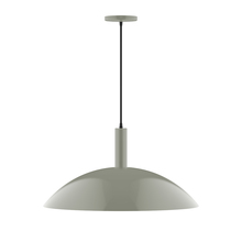 Montclair Light Works PEBX467-24 - 18" Chase Pendant, Moss Green