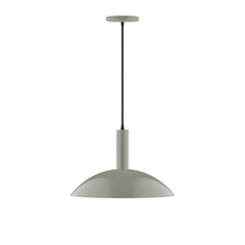 Montclair Light Works PEBX476-24 - 16" Glow Pendant, Moss Green