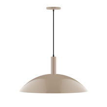 Montclair Light Works PEBX477-18-C21 - 24" Glow Pendant, white cord with canopy, Clay