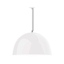 Montclair Light Works PEG215-44-44-C21 - 36" XL Choices Deep Dome Shade, medium base, SS cable, white cord with canopy, White