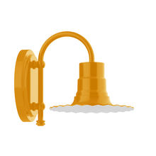 Montclair Light Works SCB157-21 - 8" Radial shade, wall mount sconce, Bright Yellow