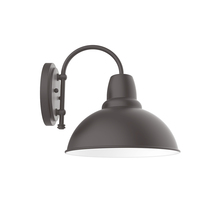 Montclair Light Works SCC106-57 - 12" Cafe shade, wall mount sconce, Bronze Matte