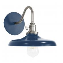Montclair Light Works SCL401-50-96 - Uno 10" wall sconce,  Navy with Brushed Nickel hardware