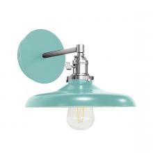 Montclair Light Works SCM401-48-96 - Uno 10" wall sconce,  Sea Green with Brushed Nickel hardware