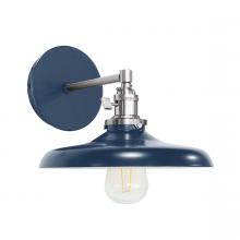 Montclair Light Works SCM401-50-96 - Uno 10" wall sconce,  Navy with Brushed Nickel hardware