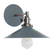 Montclair Light Works SCM404-40-96 - Uno 10" wall sconce,  Slate Gray with Brushed Nickel hardware