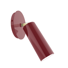 Montclair Light Works SCP440-55-91 - Martin Adjustable Wall Sconce, Barn Red with Brushed Brass Swivels