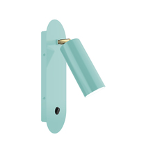 Montclair Light Works SCR440-48-91 - Martin Adjustable Wall Sconce, Sea Green with Brushed Brass Swivels