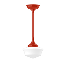 Montclair Light Works STC021-26 - 12" Schoolhouse glass, 1/2" x 36" stem and canopy, Vermillion