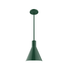 Montclair Light Works STG416-42 - 8" Jerome Stem Hung Pendant, Forest Green