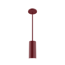 Montclair Light Works STG418-55 - 3.5" Jordan Stem Hung Pendant, Barn Red