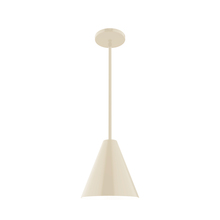 Montclair Light Works STG420-16 - 8" Jynx Stem Hung Pendant, Cream