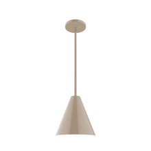 Montclair Light Works STG420-18 - 8" Jynx Stem Hung Pendant, Clay