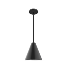 Montclair Light Works STG420-41 - 8" Jynx Stem Hung Pendant, Black