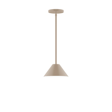 Montclair Light Works STG421-18 - 8" Pinnacle Stem Hung Pendant, Clay